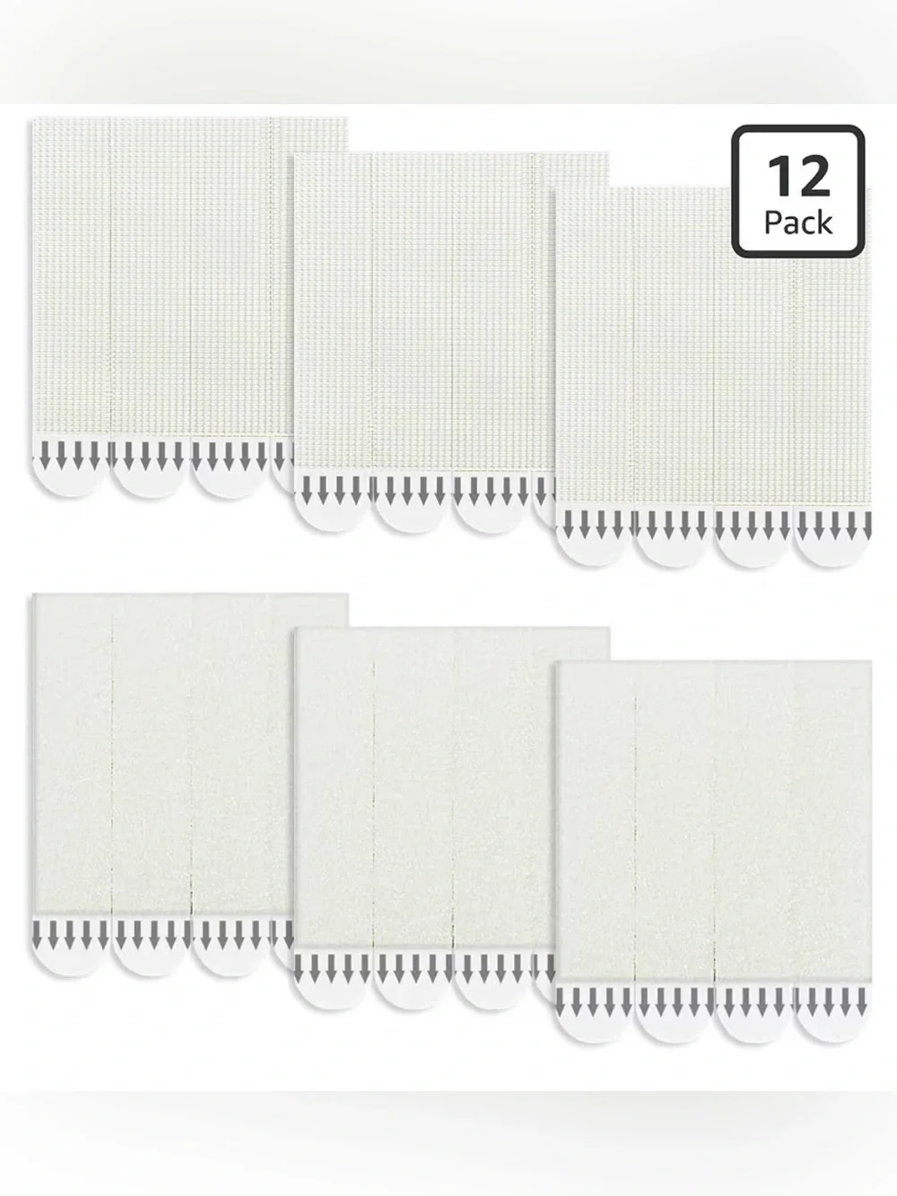 12-Pack White Adhesive Wall Panels